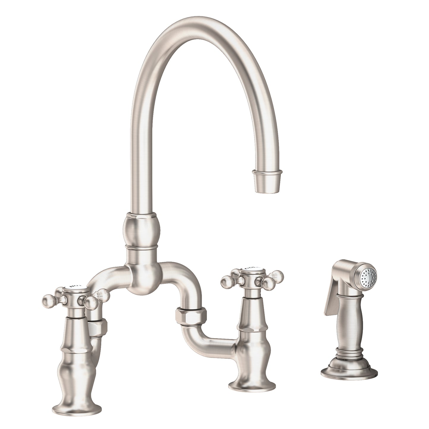Newport Brass 9460 Chesterfield Kitchen Bridge Faucet With Side Spray