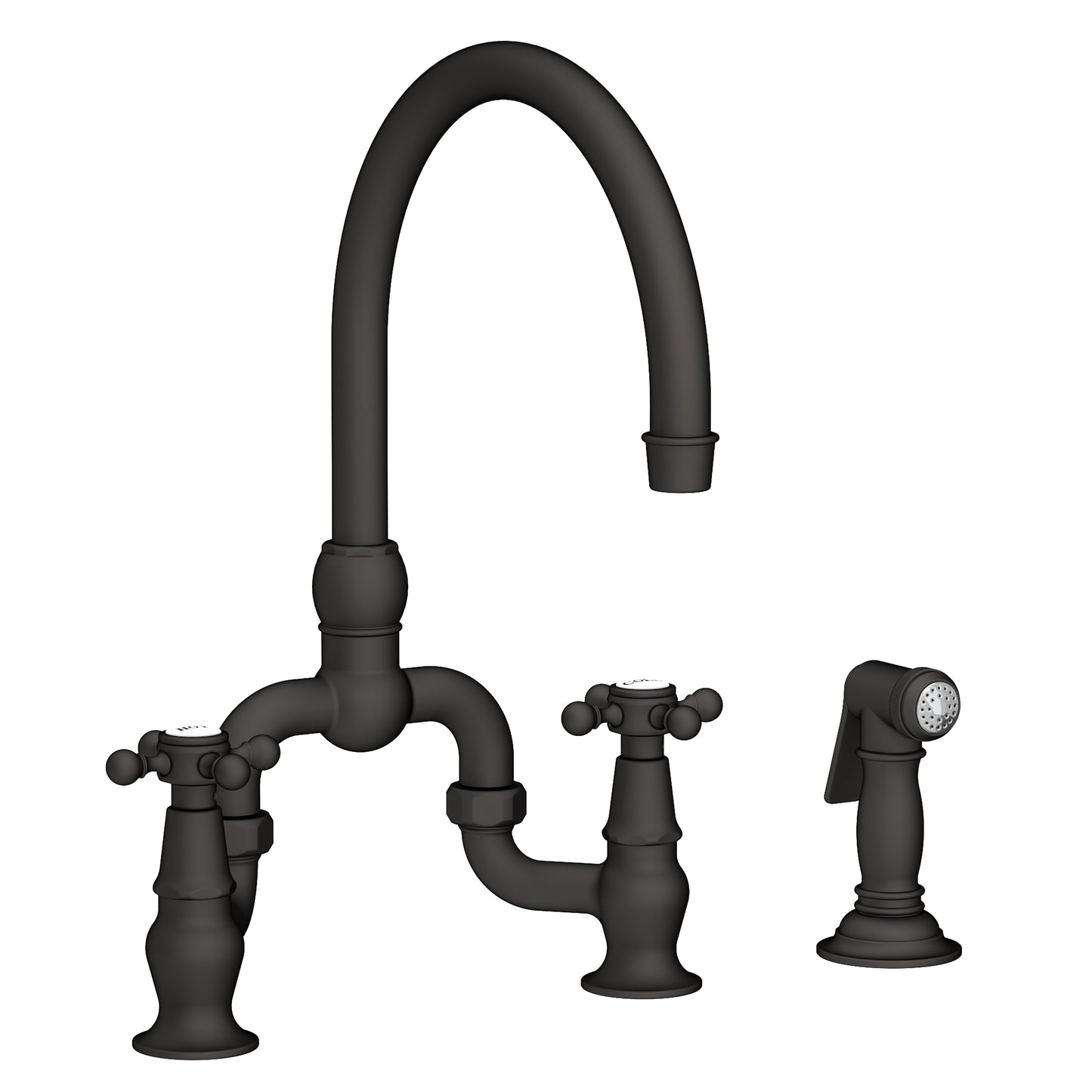 Newport Brass 9460 Chesterfield Kitchen Bridge Faucet With Side Spray
