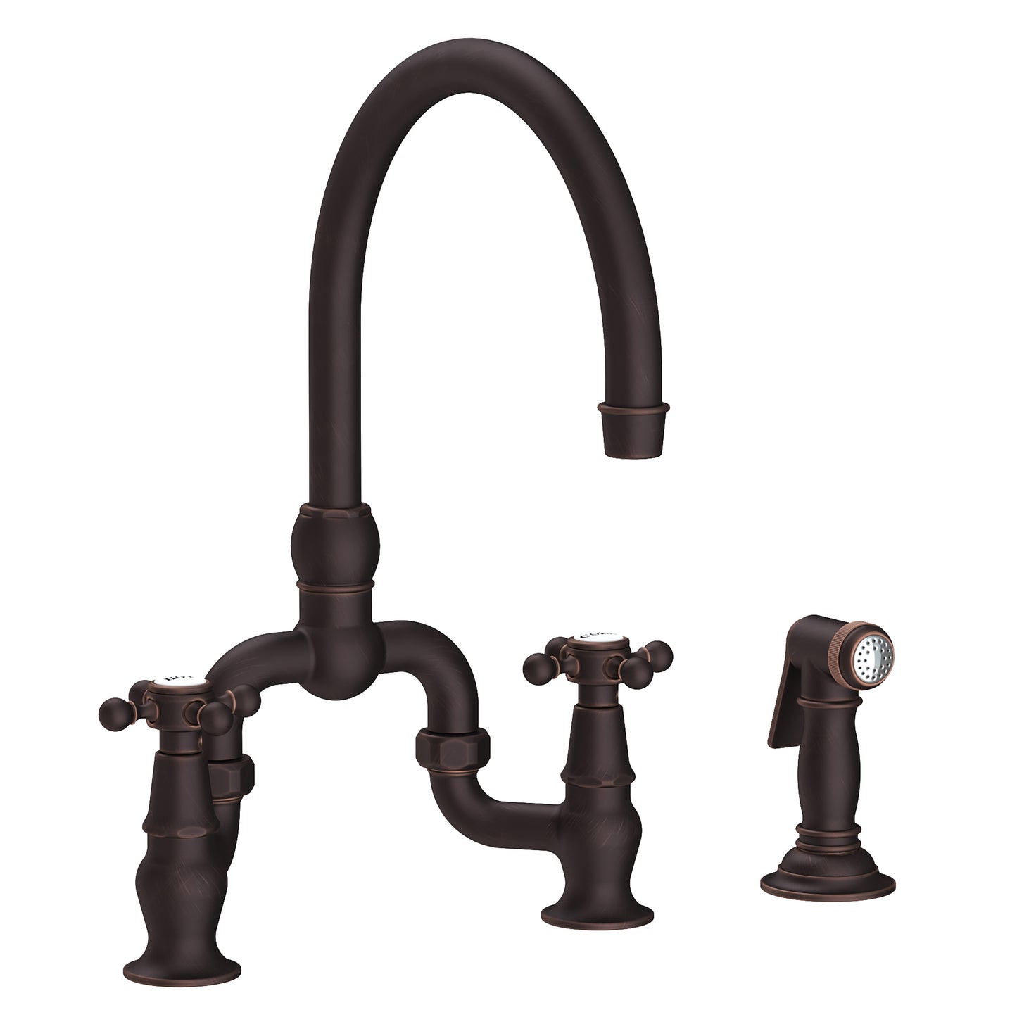 Newport Brass 9460 Chesterfield Kitchen Bridge Faucet With Side Spray