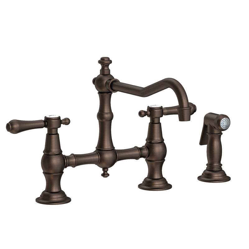 Newport Brass 9462 Chesterfield Kitchen Bridge Faucet with Side Spray