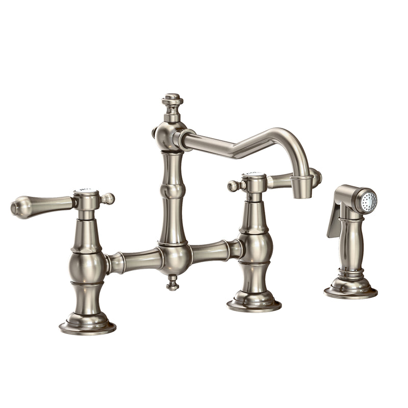 Newport Brass 9462 Chesterfield Kitchen Bridge Faucet with Side Spray
