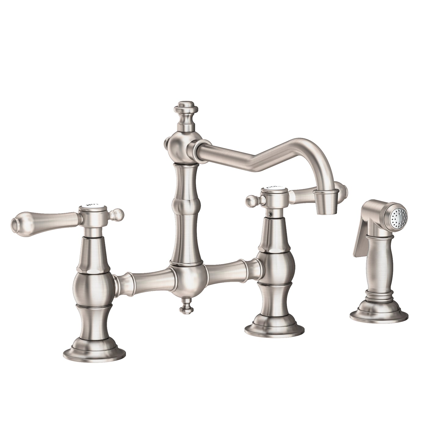 Newport Brass 9462 Chesterfield Kitchen Bridge Faucet With Side Spray