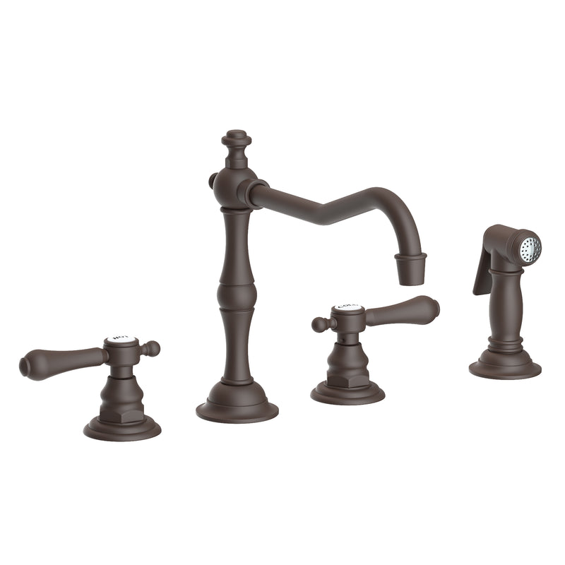 Newport Brass 973 Chesterfield Kitchen Faucet with Side Spray