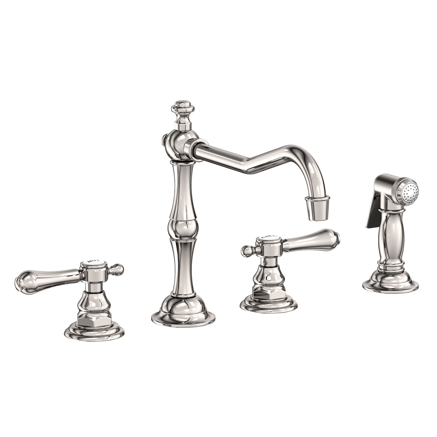 Newport Brass 973 Chesterfield Kitchen Faucet With Side Spray