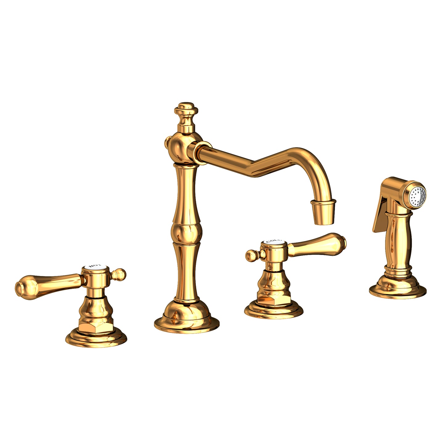 Newport Brass 973 Chesterfield Kitchen Faucet With Side Spray