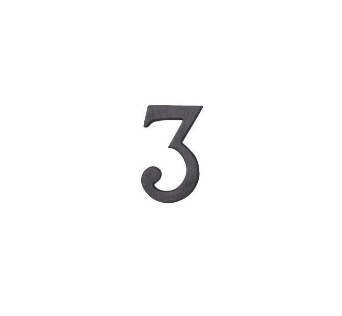 Ashley Norton NB.156 3 6" Numeral 3 - Natural Bronze