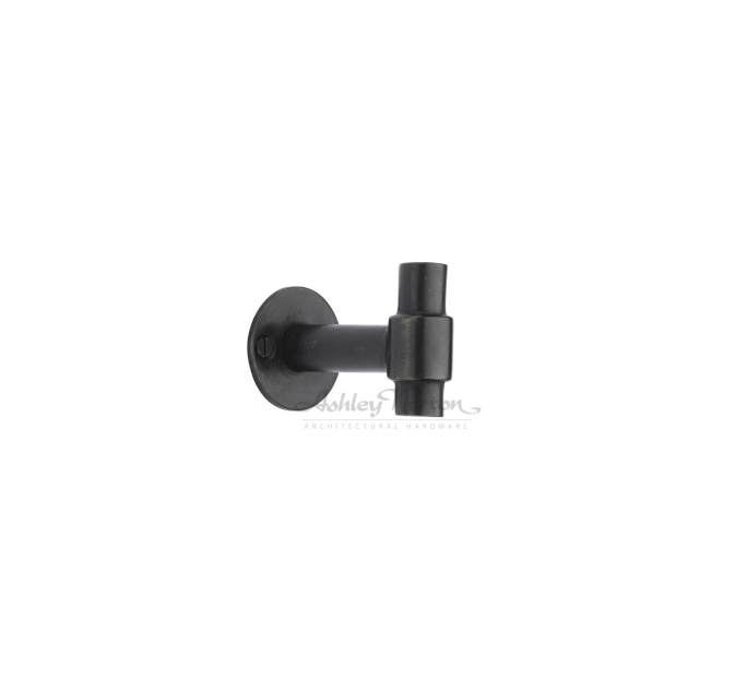 Ashley Norton NB.178 Robe Hook on Flat Round Rose - Natural Bronze
