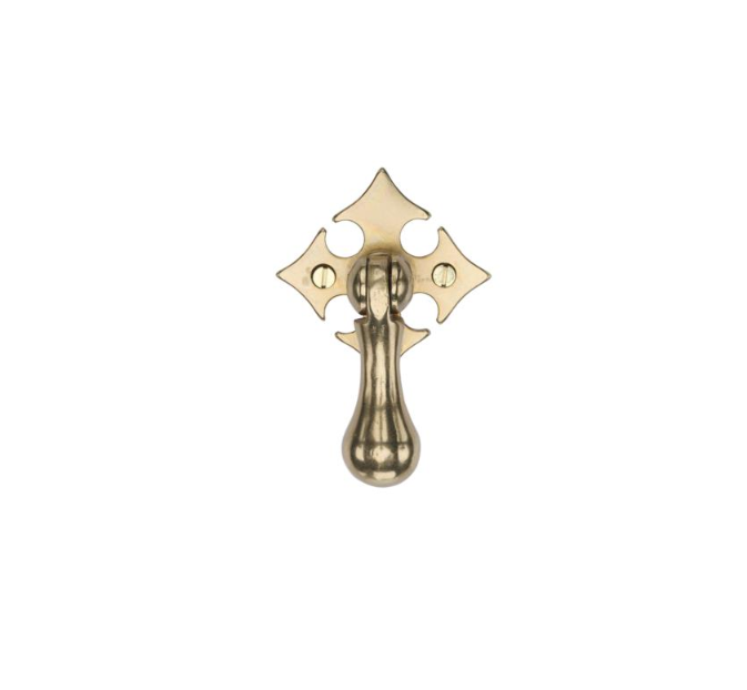 Ashley Norton NB.6261 Drop Pull on Gothic Plate - Natural Bronze