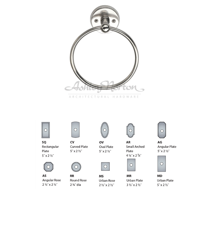 Ashley Norton NB.RR100 Towel Ring - Natural Bronze