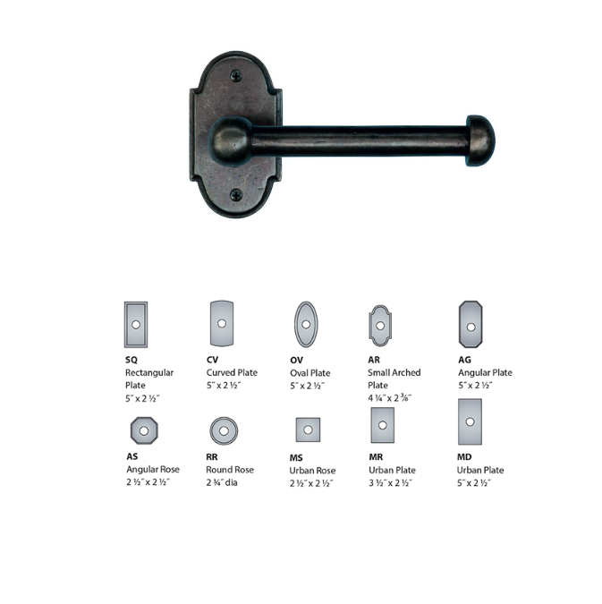 Ashley Norton NB.RR145 SIngle Side Toilet Paper Holder - Natural Bronze