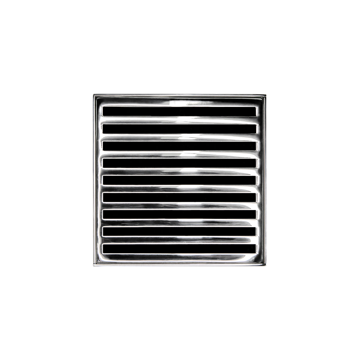 Infinity Drain ND 4-2P 4” x 4” ND 4 - Strainer - Lines Pattern & 2" Throat w/PVC Drain Body 2” Outlet