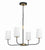 Crystorama NIL-70014-BF-MG Niles 4 Light Chandelier - Black Forged and Modern Gold