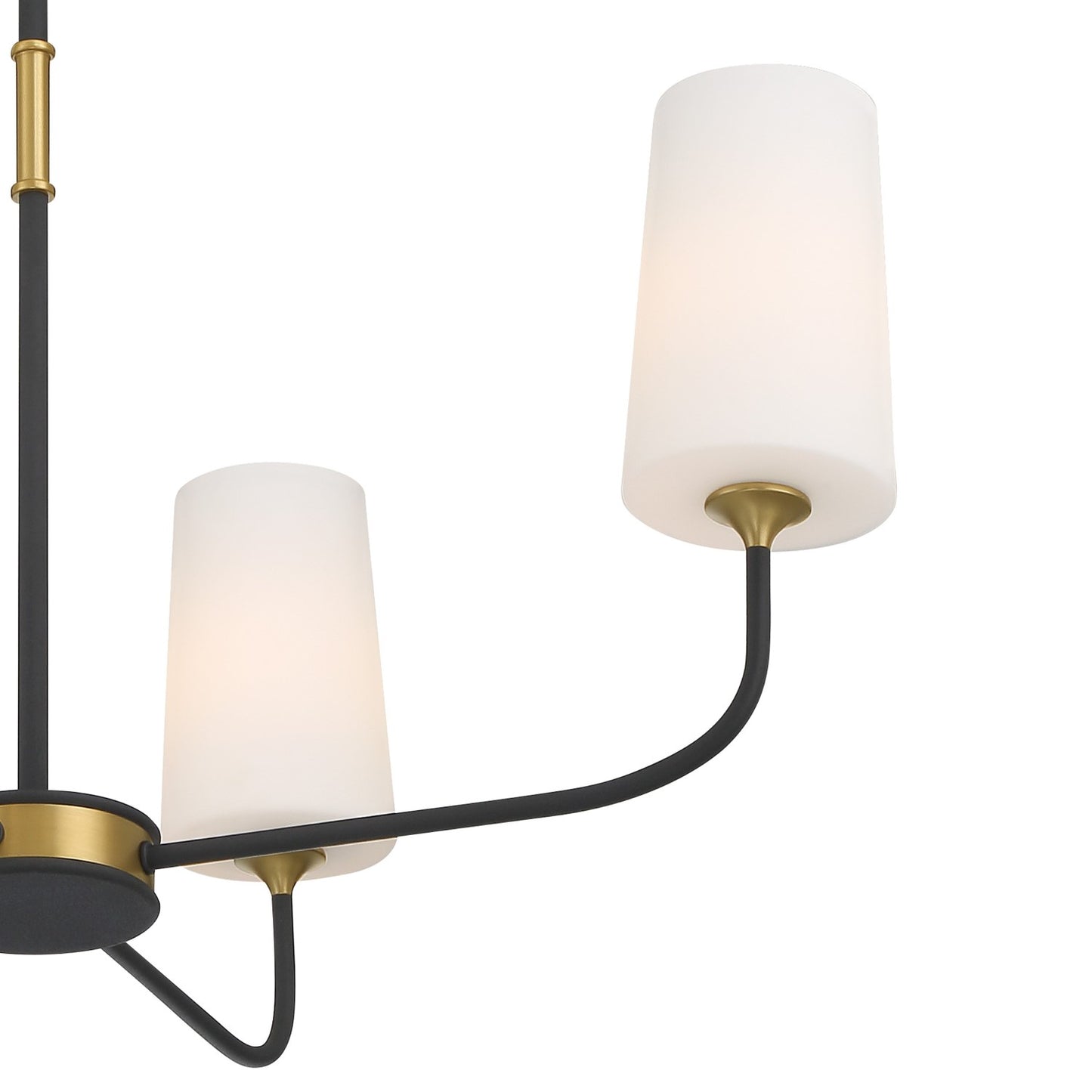 Crystorama NIL-70014-BF-MG Niles 4 Light Chandelier - Black Forged and Modern Gold