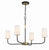 Crystorama NIL-70015-BF-MG Niles 4 Light Chandelier - Black Forged and Modern Gold