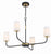 Crystorama NIL-70015-BF-MG Niles 4 Light Chandelier - Black Forged and Modern Gold