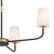 Crystorama NIL-70015-BF-MG Niles 4 Light Chandelier - Black Forged and Modern Gold