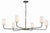 Crystorama NIL-70016-BF-MG Niles 6 Light Chandelier - Black Forged and Modern Gold