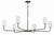 Crystorama NIL-70016-BF-MG Niles 6 Light Chandelier - Black Forged and Modern Gold