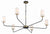 Crystorama NIL-70016-BF-MG Niles 6 Light Chandelier - Black Forged and Modern Gold
