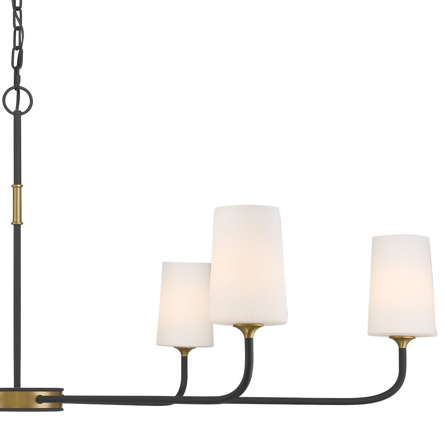 Crystorama NIL-70016-BF-MG Niles 6 Light Chandelier - Black Forged and Modern Gold