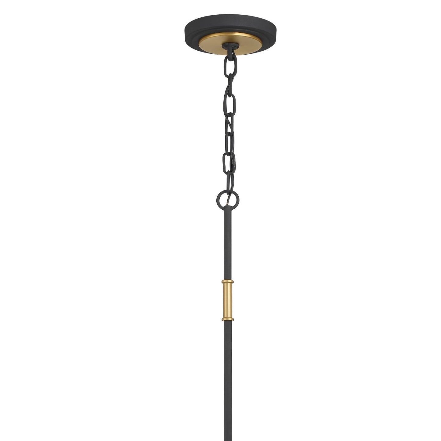 Crystorama NIL-70016-BF-MG Niles 6 Light Chandelier - Black Forged and Modern Gold