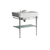 Devon & Devon NOBEL3F Console with ceramic top and washbasin, shelf in extra-light transparent glass, 3 hole