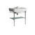 Devon & Devon NOBEL3F Console with ceramic top and washbasin, shelf in extra-light transparent glass, 3 hole