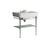 Devon & Devon NOBEL3F Console with ceramic top and washbasin, shelf in extra-light transparent glass, 3 hole