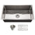 Houzer NOG-4150-20 Nouvelle 31 Inch Stainless Steel Undermount Single Bowl Kitchen Sink