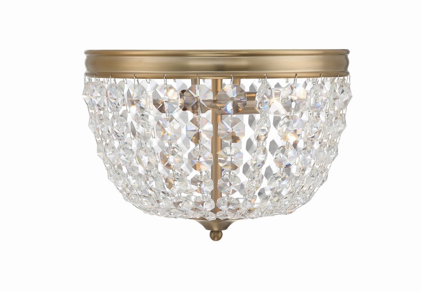 Crystorama NOL-312-CL-MWP Nola 2 Light Ceiling Mount