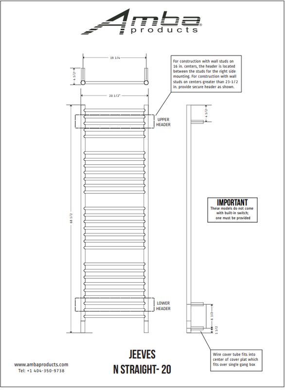 Amba NS-20 Model N Straight  - 20 Width - Parent