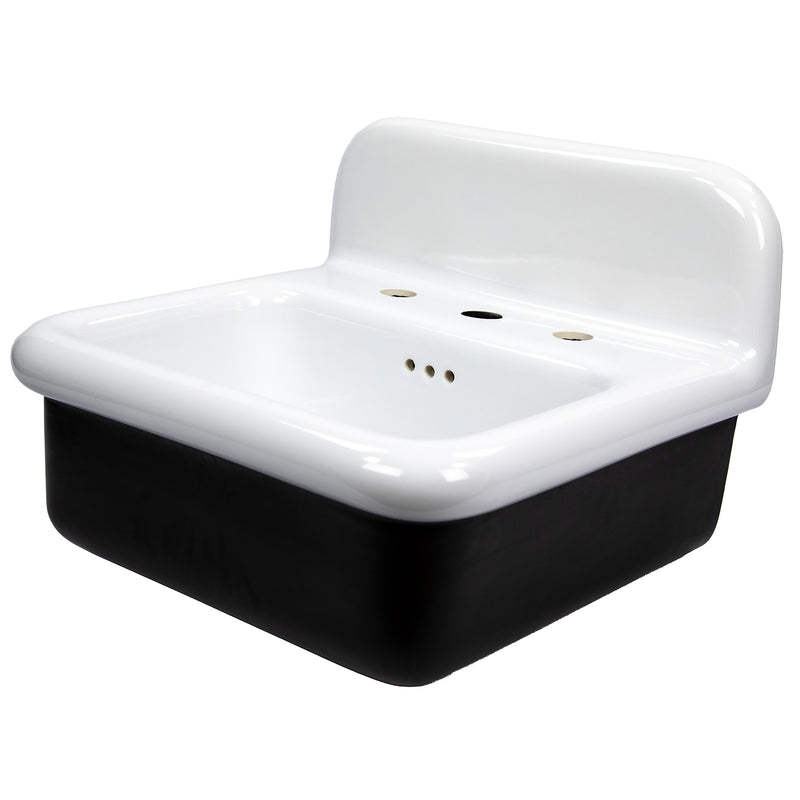 Nantucket Sinks NS-VCDM20-BLKW 20-inch Wallmount Bath Sink