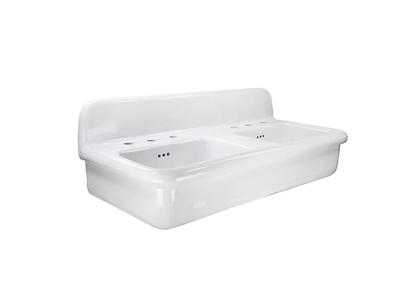 Nantucket Sinks NS-VCDM39 Fireclay 30's style double bowl sink