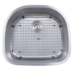 Nantucket Sinks NS03i-16 NS03i-16 Sconset 23-Inch D-Bowl Undermount Stainless Steel Kitchen Sink, 16 Gauge