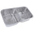 Nantucket Sinks NS10i-16 32.5 Inch Double Bowl Equal Undermount Stainless Steel Kitchen Sink, 16 Gauge