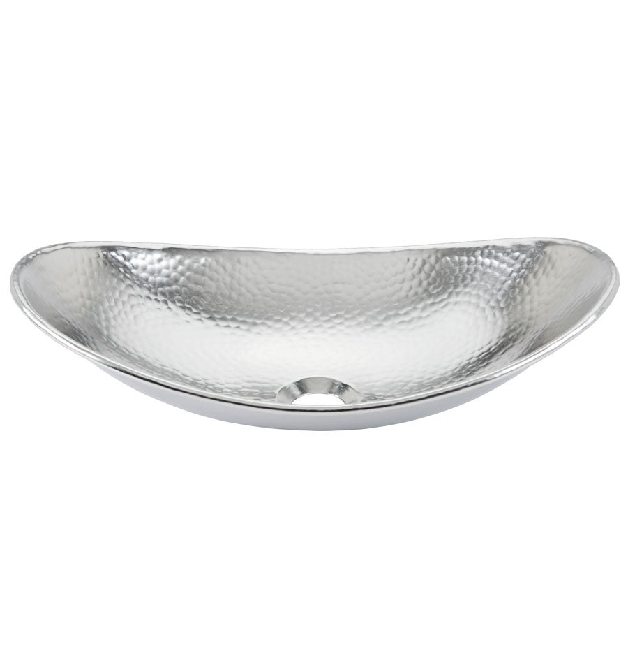 Thompson Traders NS25036-BRN Rennovations Bath Nickel Calder Oval Boat Shaped Handcrafted Copper Hammered Nickel