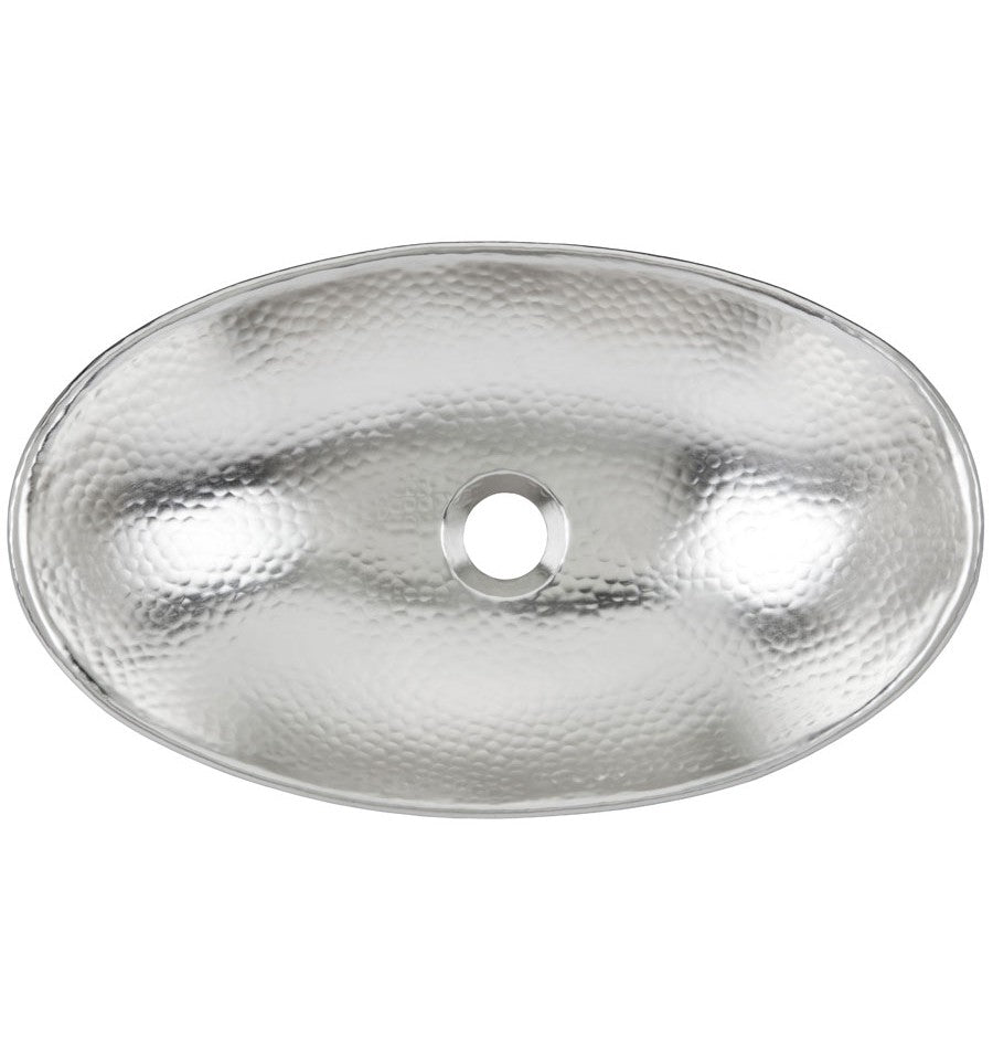 Thompson Traders NS25036-BRN Rennovations Bath Nickel Calder Oval Boat Shaped Handcrafted Copper Hammered Nickel