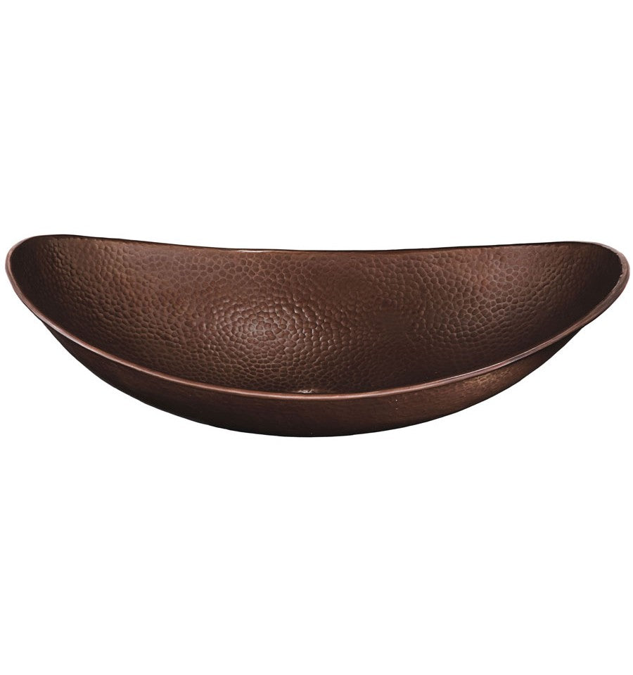 Thompson Traders NS25036 Rennovations Bath Calder  Oval Boat Shaped Handcrafted Copper Medium Antique