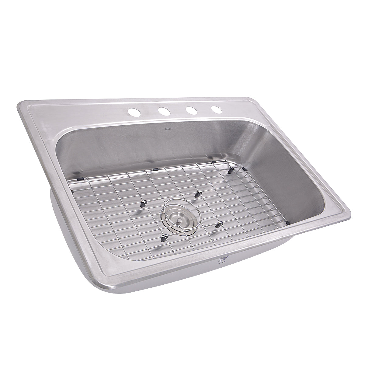 Nantucket Sinks NS3322-8 NS3322-8  33 Inch Large Rectangle Single Bowl 18 Gauge Stainless Steel Drop In Kitchen Sink