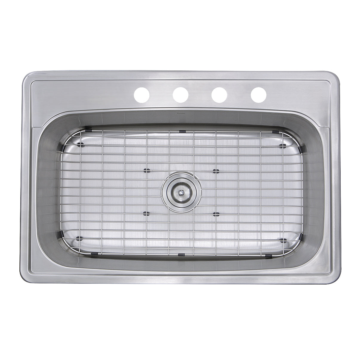Nantucket Sinks NS3322-8 NS3322-8  33 Inch Large Rectangle Single Bowl 18 Gauge Stainless Steel Drop In Kitchen Sink