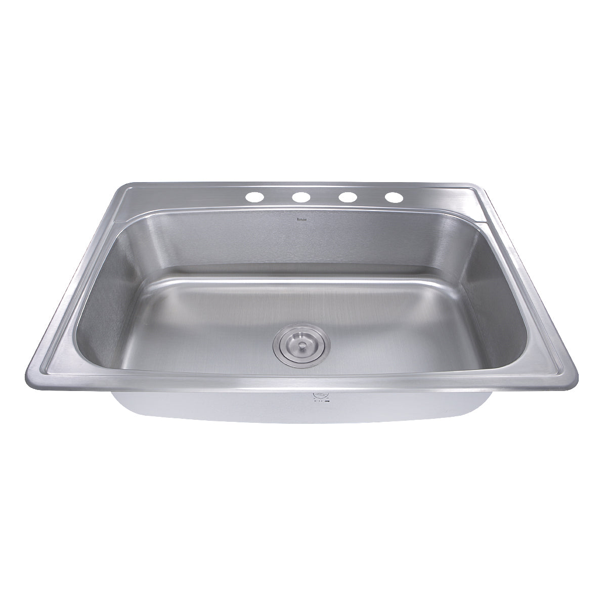 Nantucket Sinks NS3322-8 NS3322-8  33 Inch Large Rectangle Single Bowl 18 Gauge Stainless Steel Drop In Kitchen Sink