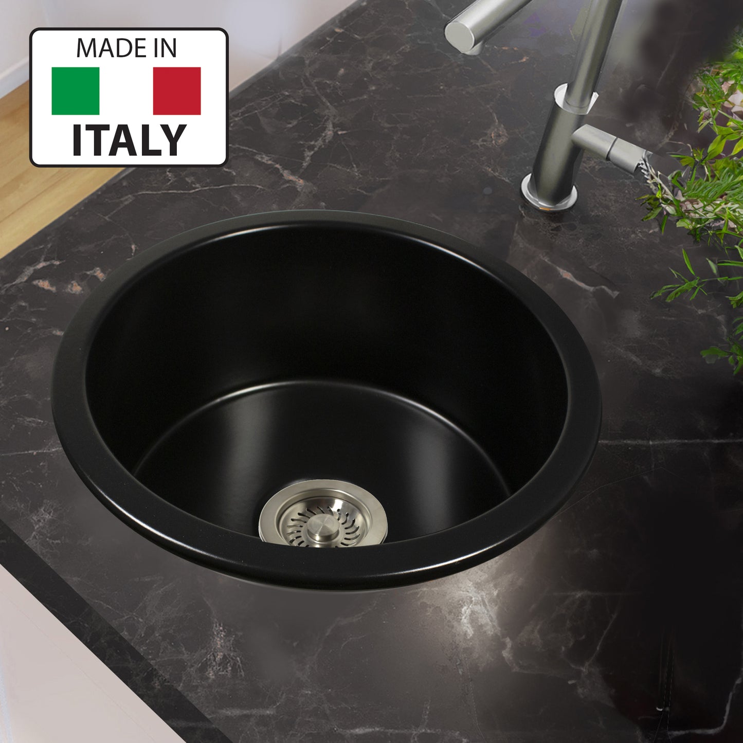 Nantucket Sinks NS35L-EXT Basket Strainer Kitchen Drain for Fireclay Sinks