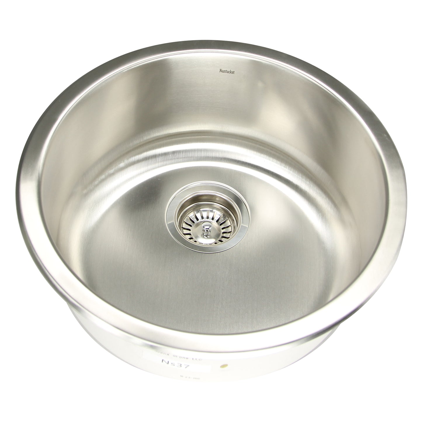 Nantucket Sinks NS37 Round Undermount Bar/Prep Sink, 18 Gauge
