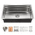 Houzer Novus 18 Gauge Stainless Steel Undermount Dual Platform Workstation Kitchen Sink