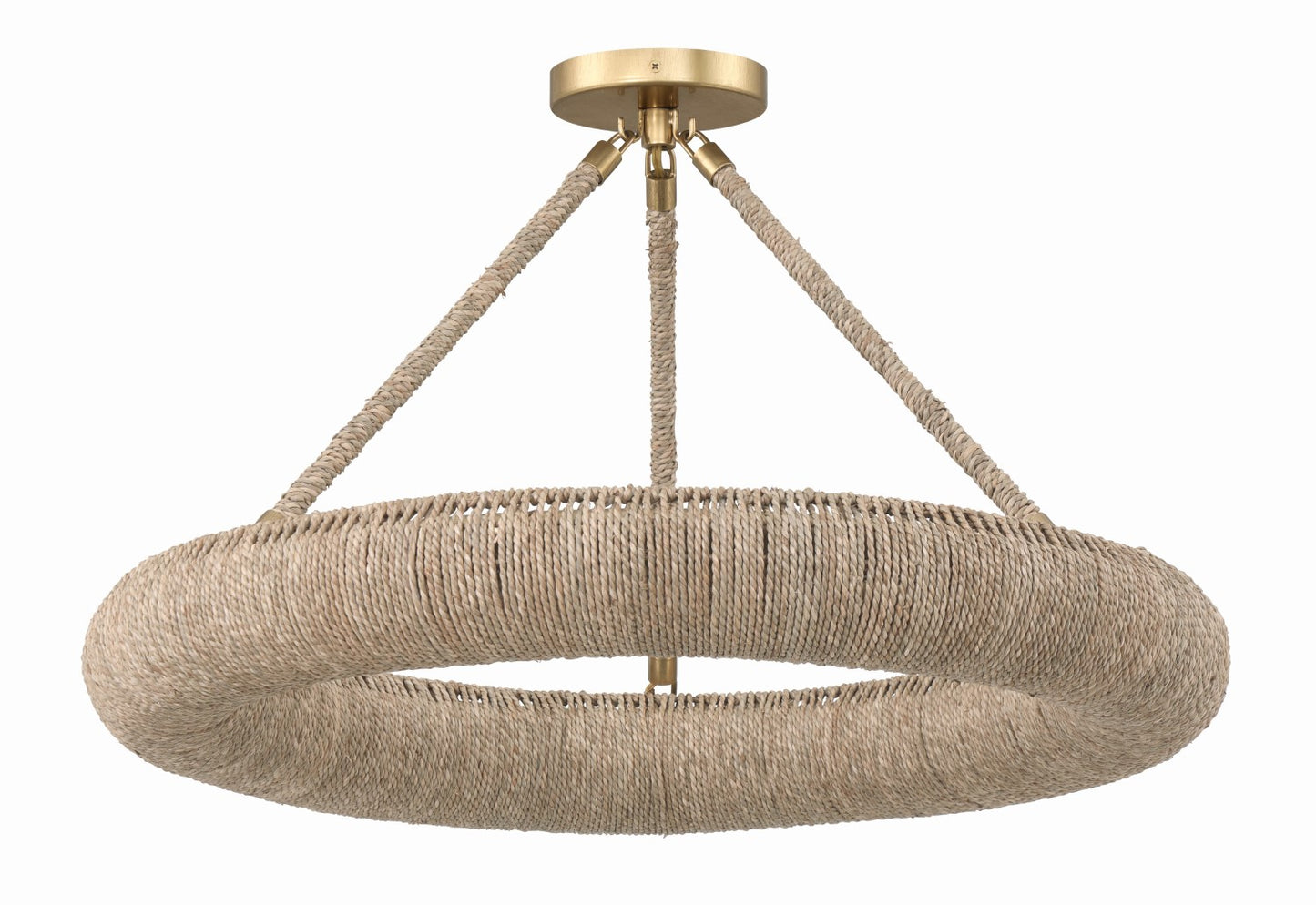 Crystorama OAK-7536-SG_CEILING Oakley Integrated LED Semi Flush Mount - Soft Gold