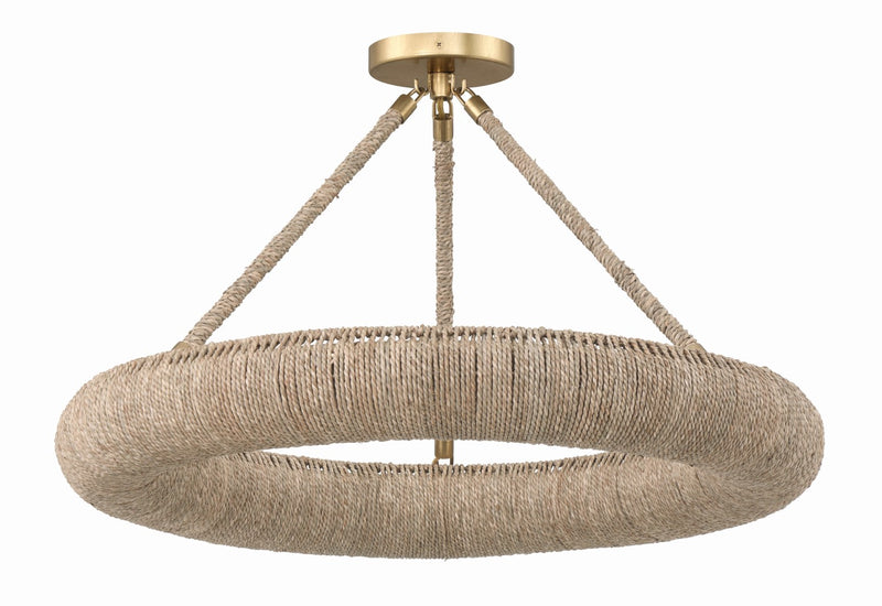 Crystorama OAK-7536-SG_CEILING Oakley Integrated LED Semi Flush Mount - Soft Gold