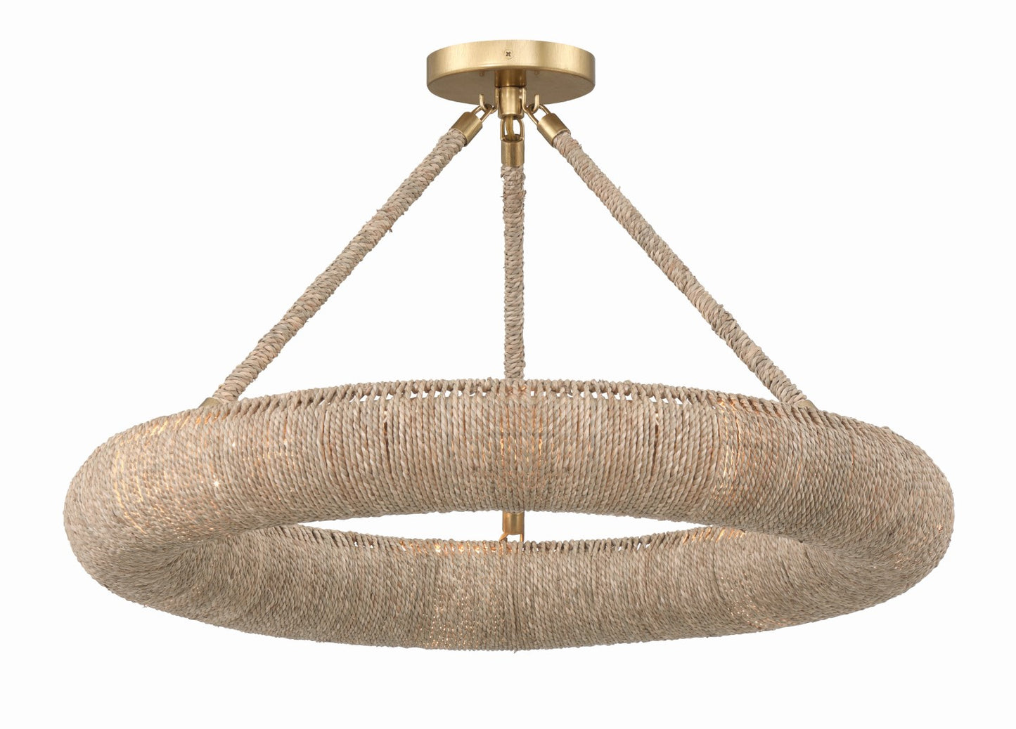 Crystorama OAK-7536-SG_CEILING Oakley Integrated LED Semi Flush Mount - Soft Gold