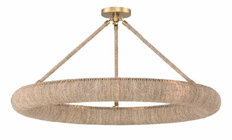 Crystorama OAK-7538-SG_CEILING Oakley Integrated LED Semi Flush Mount - Soft Gold