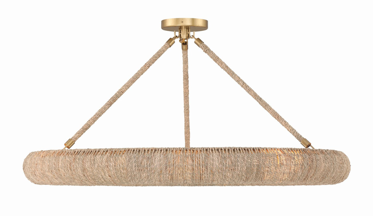 Crystorama OAK-7538-SG_CEILING Oakley Integrated LED Semi Flush Mount - Soft Gold