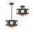 Crystorama ODE-700-BK-GA_CEILING Odelle 4 Light Ceiling Mount - Black and Antique Gold